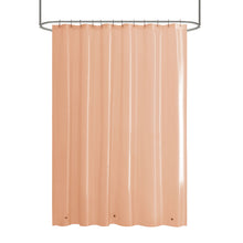 Kate Aurora Transparent Pastel 6 Gauge Hotel Non-Toxic Odor Free PEVA Shower Curtain Liner - Mold & Mildew Resistant - Peach