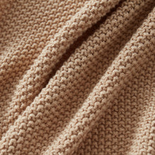 Kate Aurora Vermont Impressions Cable Knit Accent Throw Blanket - 50 in. W x 60 in. L - Countryside Taupe
