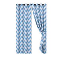Kate Aurora 2 Pack Room Darkening Juvi Chevron Grommet Top Window Curtains With Tiebacks - 50 in. W x 84 in. L, Aqua