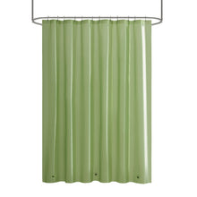 Kate Aurora Transparent Pastel 6 Gauge Hotel Non-Toxic Odor Free PEVA Shower Curtain Liner - Mold & Mildew Resistant - Green