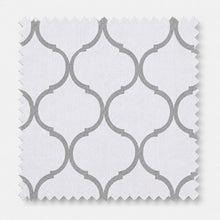 Kate Aurora Contemporary Living 2 Pack Gray And White Trellis Clover Window Curtains - 38 in. W x 84 in. L