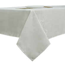 Kate Aurora Shabby Chic Floral Fabric Tablecloth - 56 in. W x 102 in. L, Ivory