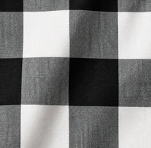 Kate Aurora Country Farmhouse Buffalo Check Plaid Window Valance - 58 in. Wide x 15 in. Long - Black