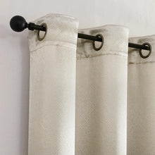 Kate Aurora 1 Piece Riyadh Light Filtering Grommet Top Embossed Diamond Jacquard Window Curtain Panel - Champagne