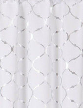 Kate Aurora Metallic Lattice Clover Ultra Luxurious Complete Kitchen Curtain Tier & Valance Window Curtains Set - 58 in. W x 