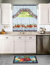 Kate Aurora Apple Medley 3 Piece Rod Pocket Cafe Cottage Semi Sheer Kitchen Curtain Tier And Valance Set - 24 in. Long