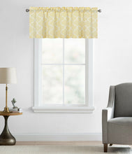 Kate Aurora Collections Trellis Lattice Rod Pocket Valance - 56 in. W x 18 in. L, Maison Yellow
