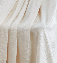 Kate Aurora Floral Ferns Shabby Chic Styled Oversized Ultra Soft & Plush Accent Throw Blanket - Beige