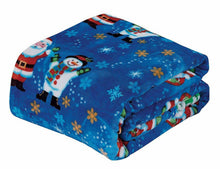 Kate Aurora Ultra Soft & Cozy Christmas Santa & Snowman Plush Throw Blanket - 50 in. W x 60 in. L