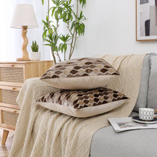 Kate Aurora 1 Piece Nolita Argyle Raised Chenille Ultra Plush & Fluffy 18"x 18" Filled Accent Throw Pillow With Removable Zip