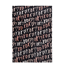 Kate Aurora Valentine's Day XOXO Oversized Black & Pink Accent Throw Blanket - 50 in. x 70 in.