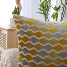 Kate Aurora 1 Piece Nolita Argyle Raised Chenille Ultra Plush & Fluffy 18"x 18" Filled Accent Throw Pillow With Removable Zip