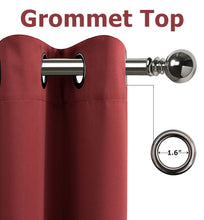 Kate Aurora Burgundy Red 2 Piece Grommet Top Blackout Curtain Panels For Extra Long Windows - 90 in. Long