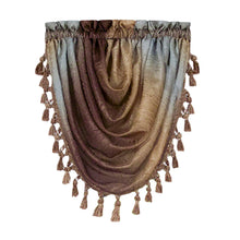 GoodGram Ombre Crushed Satin Sheer Single Window Curtains & Valances - 46 in. W x 42 in. L Single Valance, Chocolate