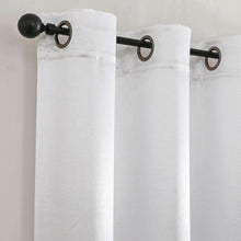 Kate Aurora 1 Piece Riyadh Light Filtering Grommet Top Embossed Diamond Jacquard Window Curtain Panel - White