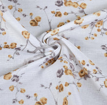 Kate Aurora Complete 3 Piece Rod Pocket Cherry Blossom Cafe Kitchen Curtain Tier & Valance Set - Gold