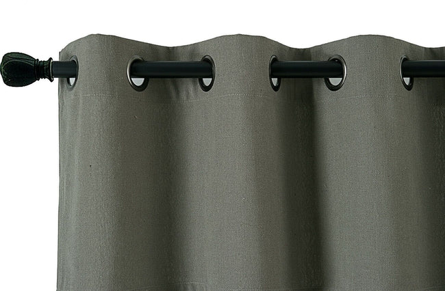 Kate Aurora Oversized Grommet Top Window Valances - Gray