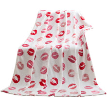 Kate Aurora Valentine's Day Pink & Red Lips Oversized Accent Throw Blanket - 50 in. x 70 in.