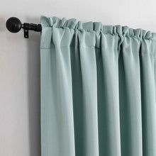 Kate Aurora Basic Drape Light Filtering Woven Jacquard Thermal Single Rod Pocket Window Curtain Panel - Spa