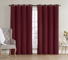 GoodGram 2 Pack: Hotel Thermal Grommet 100% Blackout Curtains - 52 in. W x 84 in. L, Burgundy