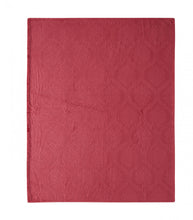 Kate Aurora Ultra Soft & Plush Ogee Damask Fleece Throw Blanket Covers - 50 in. W x 60 in. L - Garnet