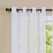 Kate Aurora Tropical Living Semi Matte Sheer Ombre Chic Grommet Top Window Curtains - 52 in. W x 84 in. L, Burgundy
