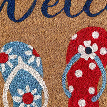 Kate Aurora Summer Fun Flip Flops Bristled Coir Outdoor Welcome Mat - 18"x30"