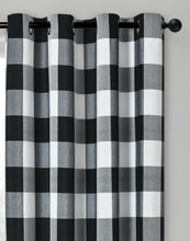 Kate Aurora Country Farmhouse Living Classic Buffalo Plaid Checkered Single Grommet Top Window Curtain Panel - 54 in. W x 84 