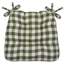 Kate Aurora Country Living Gingham Plaid Checkered Country Farmhouse Chair Cushion Pads - 1 Piece, Sage Green
