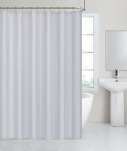 Kate Aurora Hotel Collection Mold & Mildew Resistant Water Resistant Light Gray Fabric Shower Curtain - Standard Size