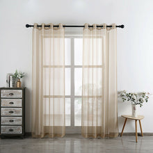 Kate Aurora Living 2 Piece Designer Sheer Voile Grommet Top Window Curtains - 20 in. W x 45 in. L, Ivory