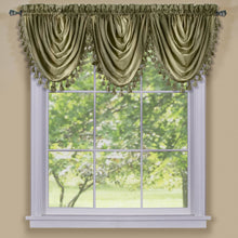 GoodGram Royal Ombre Crushed Semi Sheer Complete 6 Piece Window Curtain & Valance Set - 50 in. W x 84 in. L, Sage