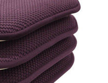 GoodGram Non Slip Chenille Premium Memory Foam Chair Cushions (4 Pack) - 16 in. W x 16 in. L, Purple
