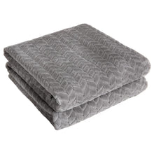 Kate Aurora Herringbone Shag Ultra Soft & Plush Accent Throw Blanket - 50 in. W x 60 in. L - Silver