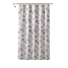 Kate Aurora Amagansett Lavender Watercolor Petals Fabric Shower Curtain - Standard Size