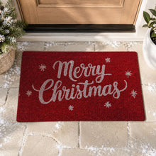 Kate Aurora Red Merry Christmas Bristled Coir Outdoor Welcome Mat - 18"x30"