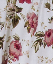 Kate Aurora 5 Piece Pink And White Vintage Roses Cafe Rod Pocket Kitchen Curtain and Valance Set - 24 in. Long