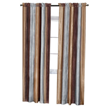 GoodGram Ombre Crushed Satin Sheer Single Window Curtains & Valances - 50 in. W x 63 in. L, Chocolate