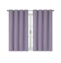 Kate Aurora 100% Thermal Blackout Bath & Kitchen Window Curtains - 50 in. W x 63 in. L, Lavender