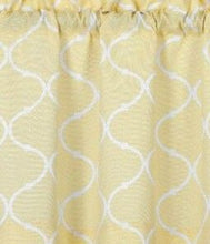 Kate Aurora Collections Trellis Lattice Rod Pocket Valance - 56 in. W x 18 in. L, Maison Yellow