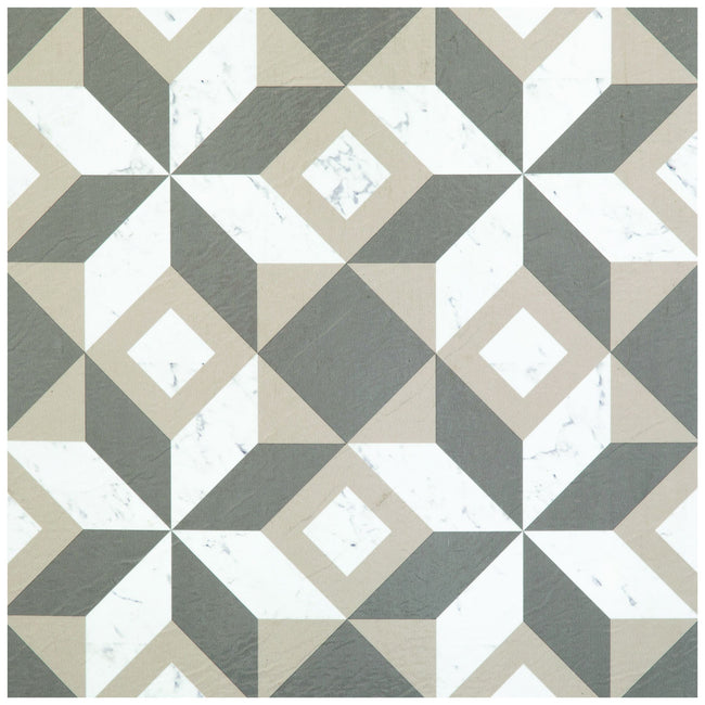 GoodGram Peel N' Stick DIY Retro 12x12 Self Adhesive Vinyl Floor Tile - 20 Tiles (20 Total SF in a Box) - Prism Marble - 20 T