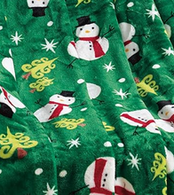 Kate Aurora Ultra Soft & Cozy Christmas Green Snowman Plush Accent Throw Blanket - 50 in. W x 60 in. L