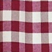 GoodGram Buffalo Check Gingham Custom Window Curtain Treatments - Tiers 29 in. W x 36 in. L, Burgundy