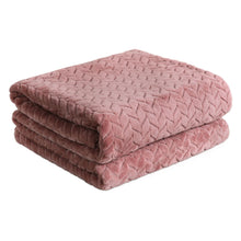 Kate Aurora Herringbone Shag Ultra Soft & Plush Accent Throw Blanket - 50 in. W x 60 in. L - Rose
