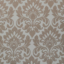 Kate Aurora Custom Rod Pocket Austrian Damask Window Valance With Pleated Trim - Tan