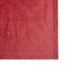 Kate Aurora Ultra Soft & Plush Ogee Damask Fleece Throw Blanket Covers - 50 in. W x 60 in. L - Garnet