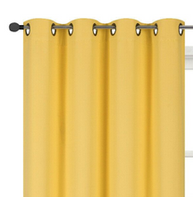 Kate Aurora 100% Thermal Blackout Bath & Kitchen Window Curtains - 50 in. W x 45 in. L, Yellow