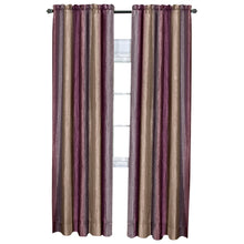 GoodGram Ombre Crushed Satin Sheer Single Window Curtains & Valances - 50 in. W x 63 in. L, Aubergine