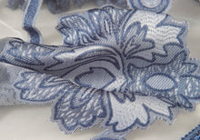 Kate Aurora Custom Scroll Sheer Voile Waterfall Window Curtain Valances - 57 in. W x 37 in. L, Blue