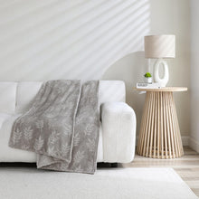 Kate Aurora Ultra Soft & Plush Hypoallergenic Pascal Leaf Accent Fleece Throw Blanket - 50" x 60"